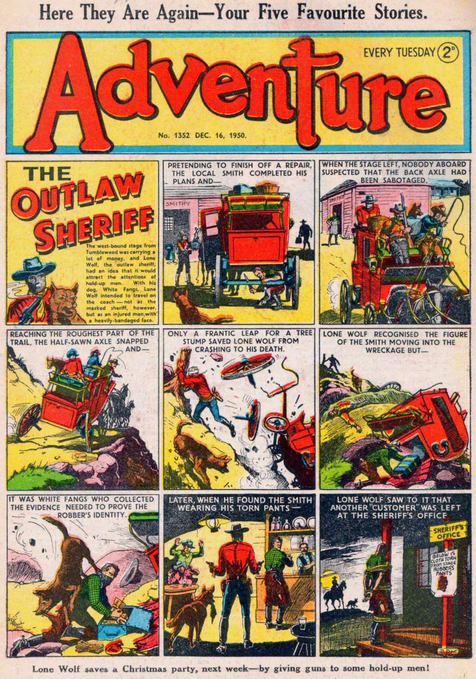 Comic Book Cover For Adventure 1352