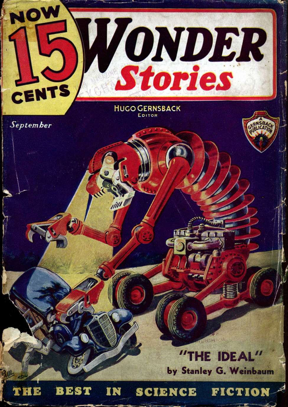 Comic Book Cover For Wonder Stories v7 4 - World of the Mist - Laurence Manning