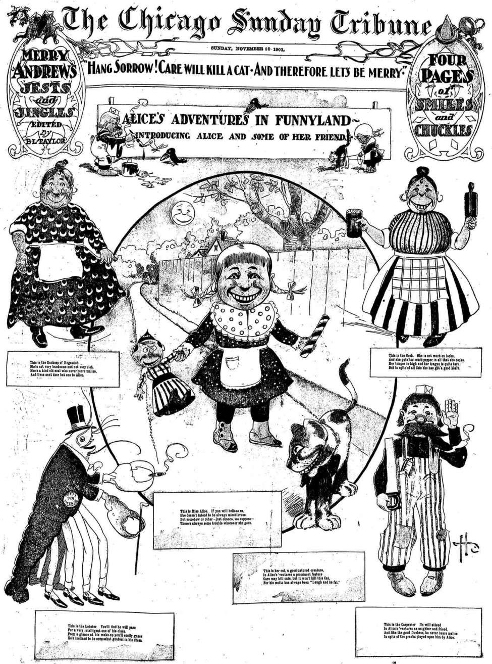 Comic Book Cover For Alice's Adventures in Funnyland