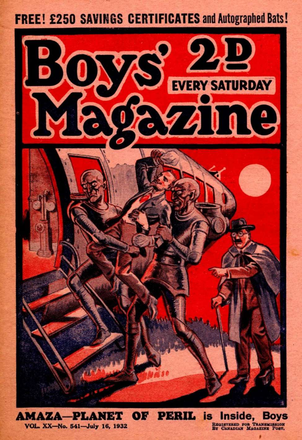 Book Cover For Boys' Magazine 541