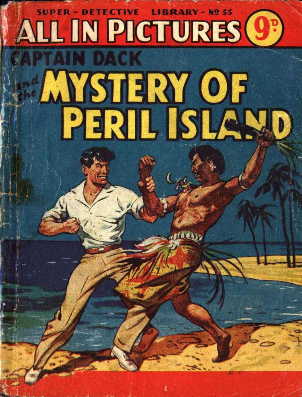 Comic Book Cover For Super Detective Library 55 - Mystery of Peril Island