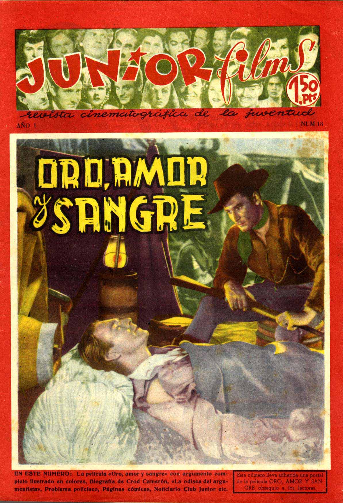 Book Cover For Junior Films 18 Oro, amor y sangre