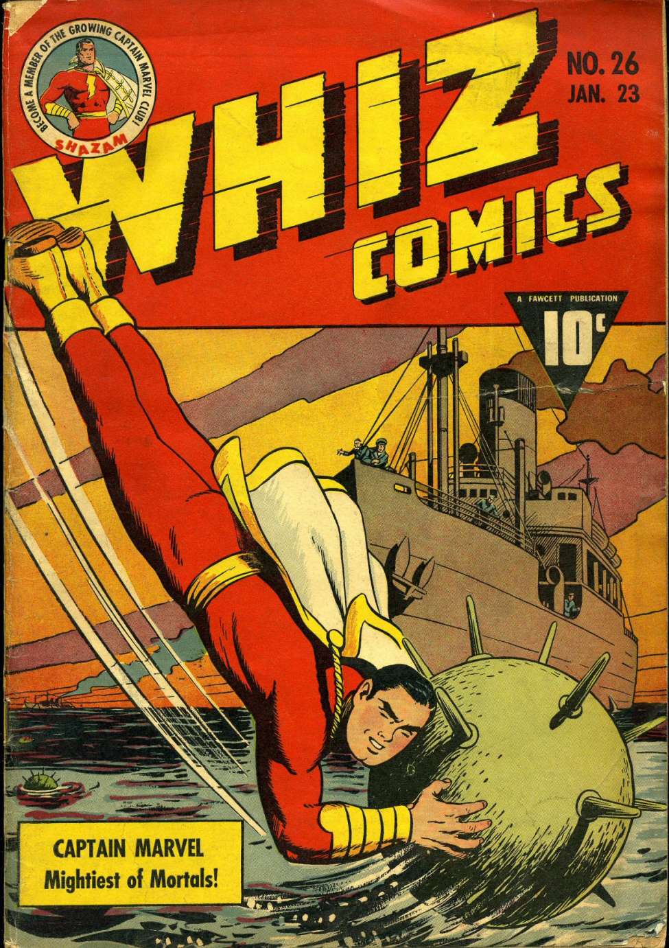 Comic Book Cover For Whiz Comics 26