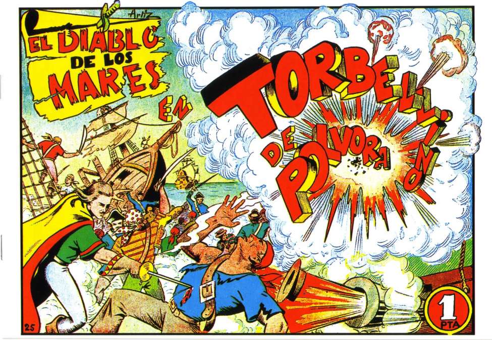 Comic Book Cover For El Diablo de los Mares 25 - Torbellino de Polvora