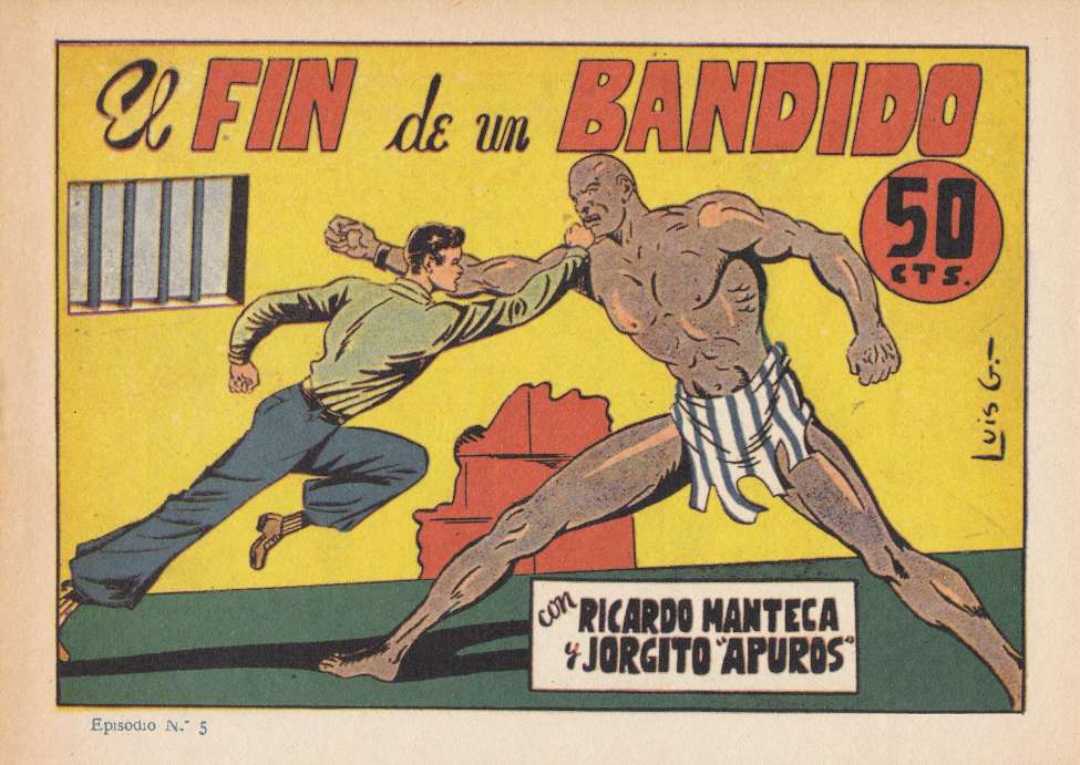 Comic Book Cover For Ricardo Manteca y Jorgito Apuros 5 - El fin de un bandido