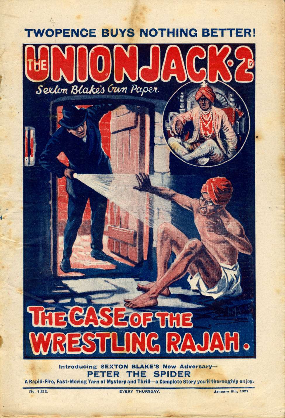 Book Cover For Union Jack 1212 - The Case of the Wrestling Rajah