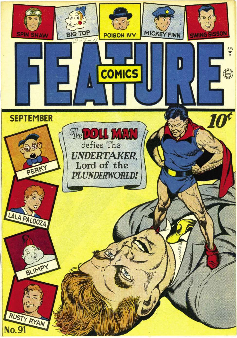 Comic Book Cover For Feature Comics 91
