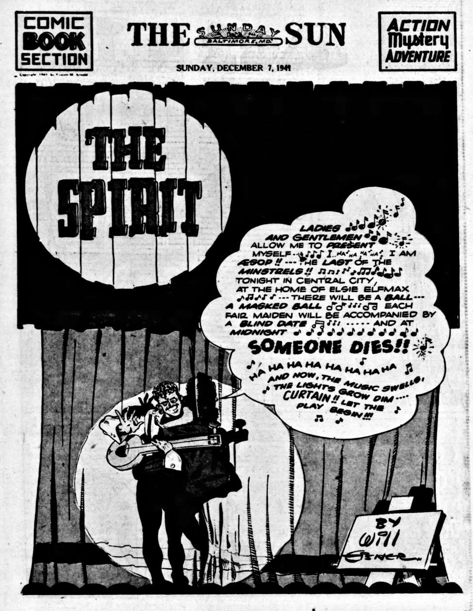 Book Cover For The Spirit (1941-12-07) - Baltimore Sun (b/w)