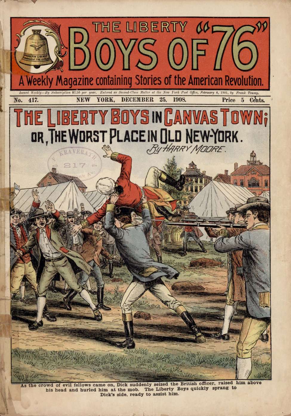 Book Cover For The Liberty Boys of 76 417 - The Liberty Boys in Canvas Town
