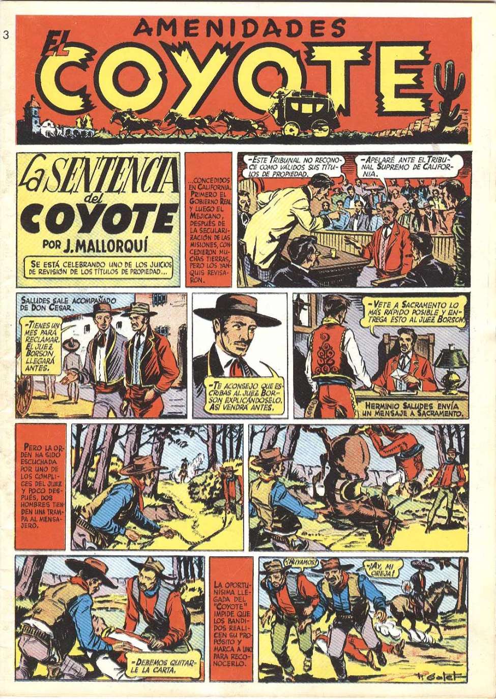Comic Book Cover For El Coyote 3 - La Sentencia del Coyote