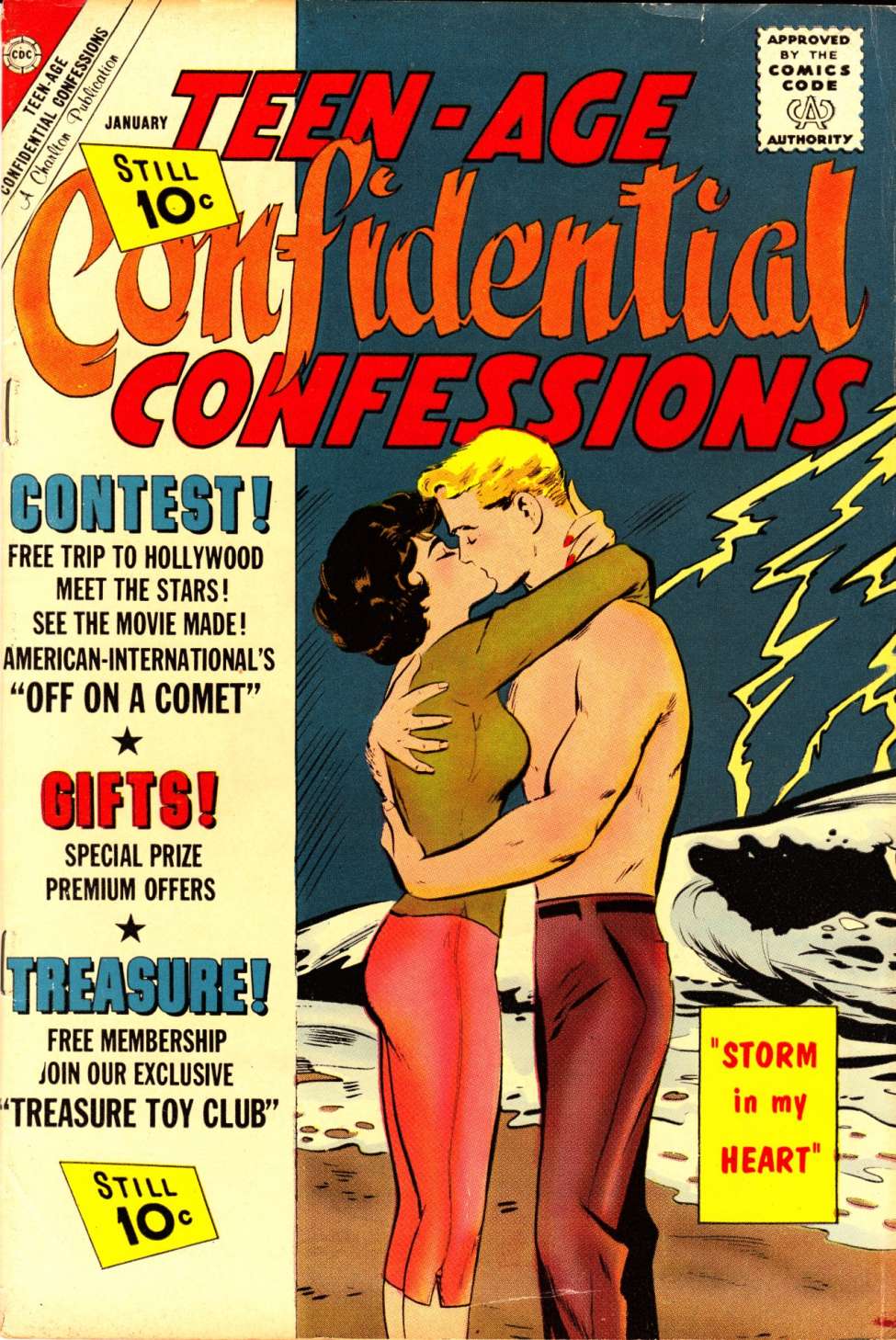 Comic Book Cover For Teen-Age Confidential Confessions 10