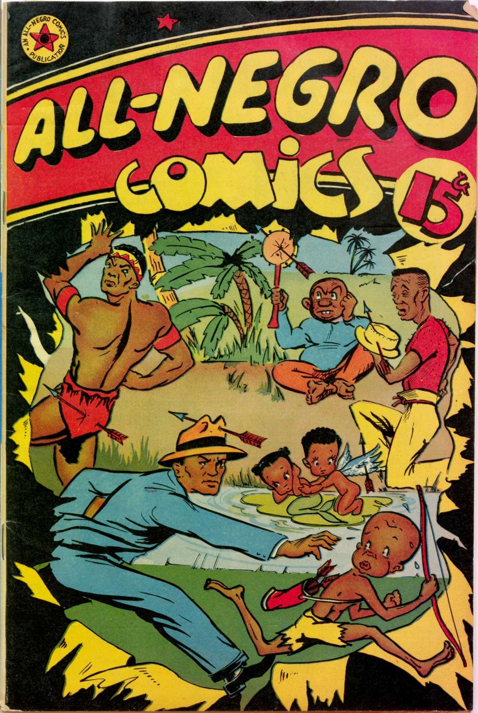 All-Negro Comics #1 Comic Book Cover 2" X 3" Fridge Locker Magnet. 