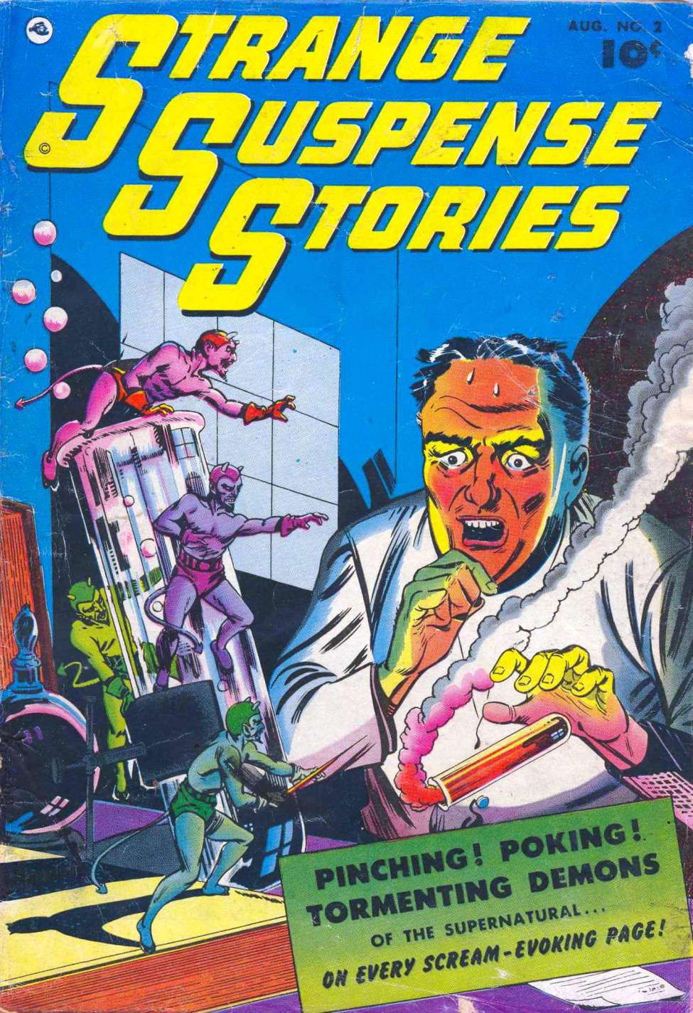 Comic Book Cover For Strange Suspense Stories 2