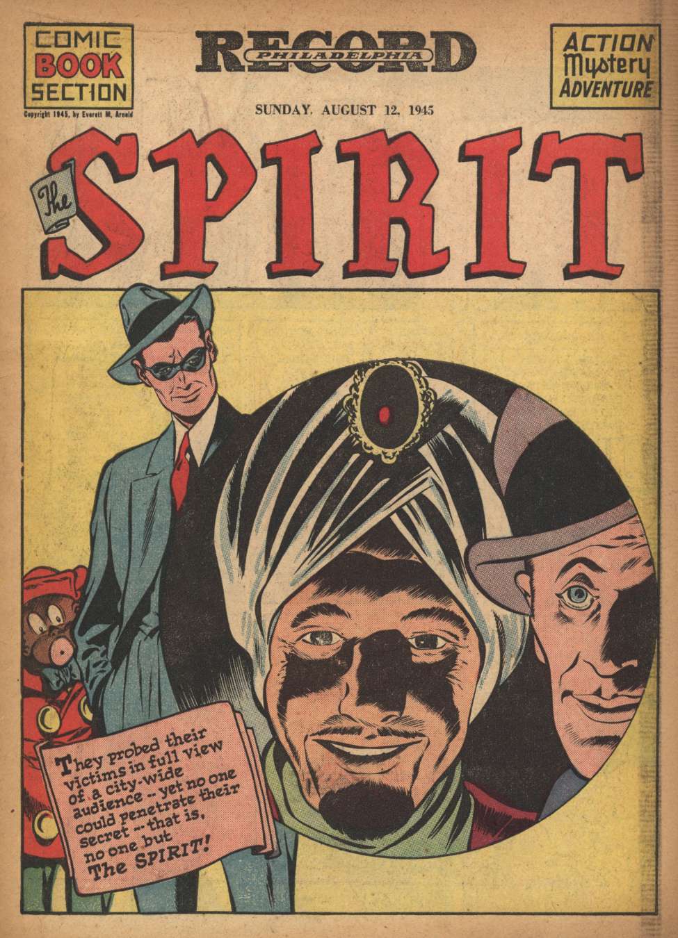 Comic Book Cover For The Spirit (1945-08-12) - Philadelphia Record