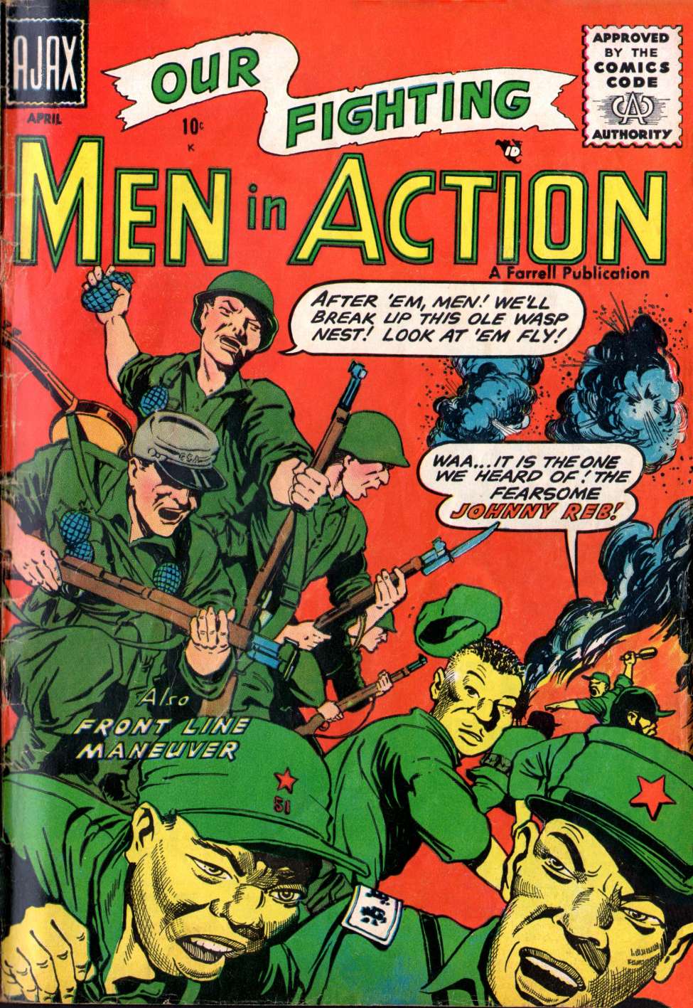 Comic Book Cover For Men In Action 1