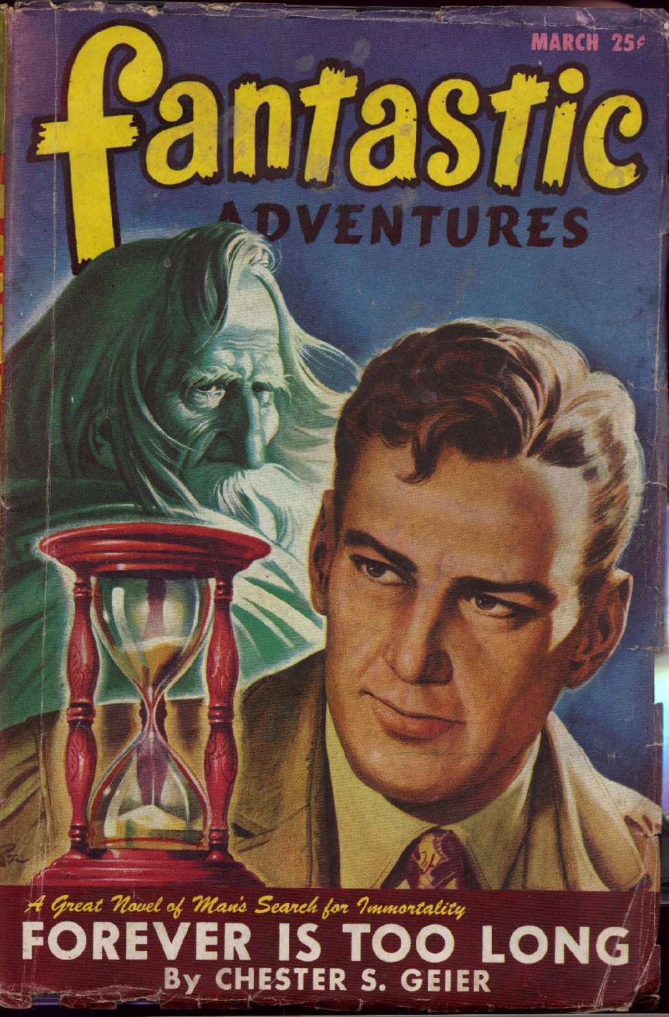 Comic Book Cover For Fantastic Adventures v9 2 - Forever Is Too Long - Chester S. Geier