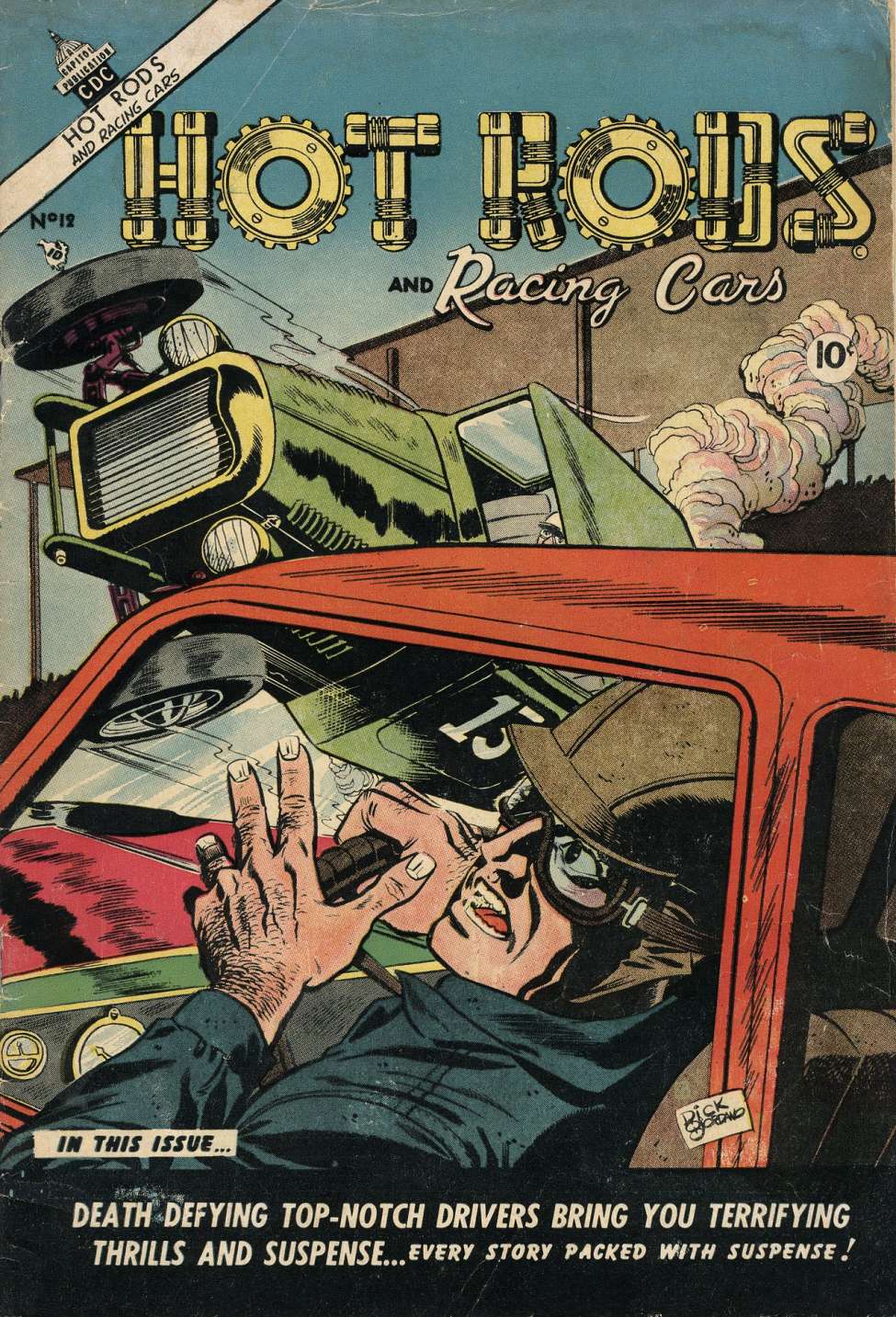 Comic Book Cover For Hot Rods and Racing Cars 12 - Version 2