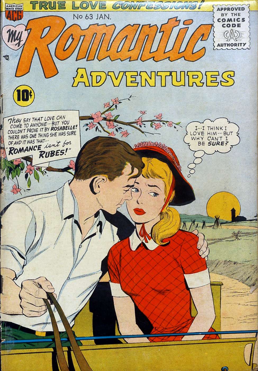 Comic Book Cover For Romantic Adventures 63