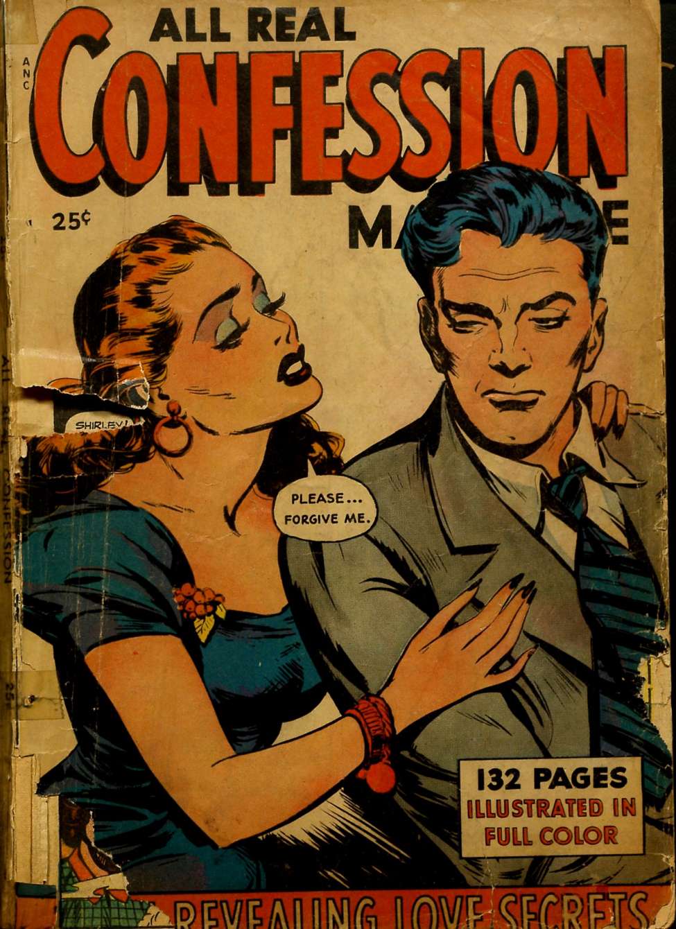 Comic Book Cover For All Real Confessions Magazine
