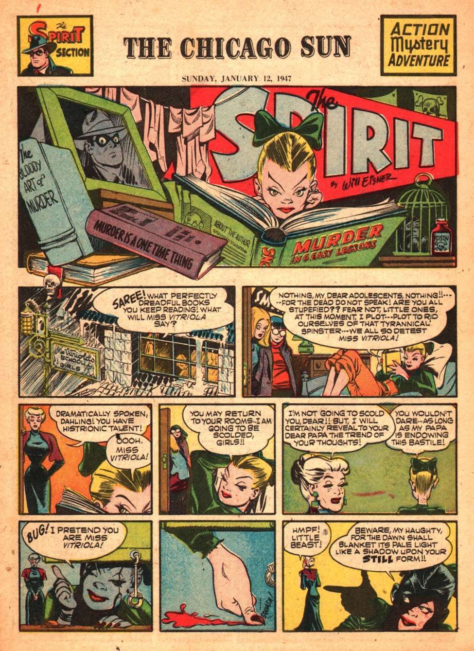 Book Cover For The Spirit (1947-01-12) - Chicago Sun