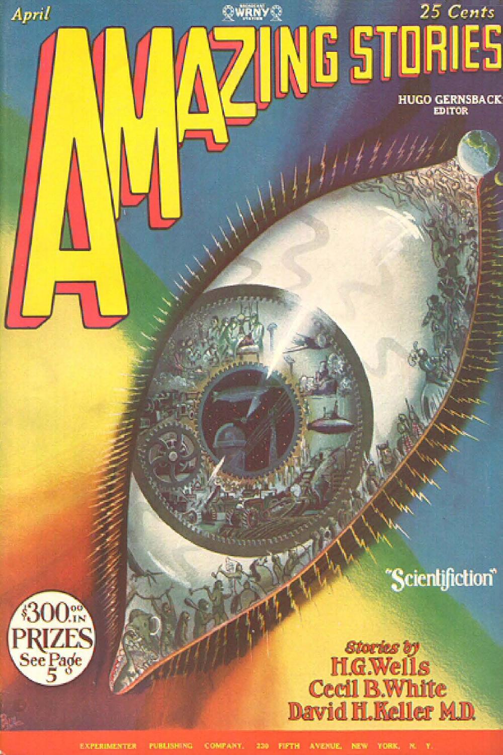 Comic Book Cover For Amazing Stories v3 1 - A Story of the Days to Come - H. G. Wells