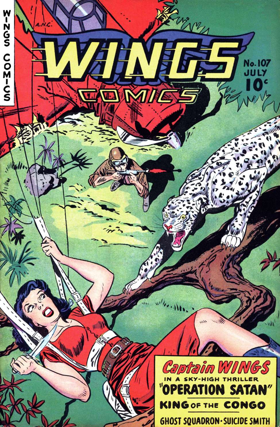 Comic Book Cover For Wings Comics 107 - Version 1