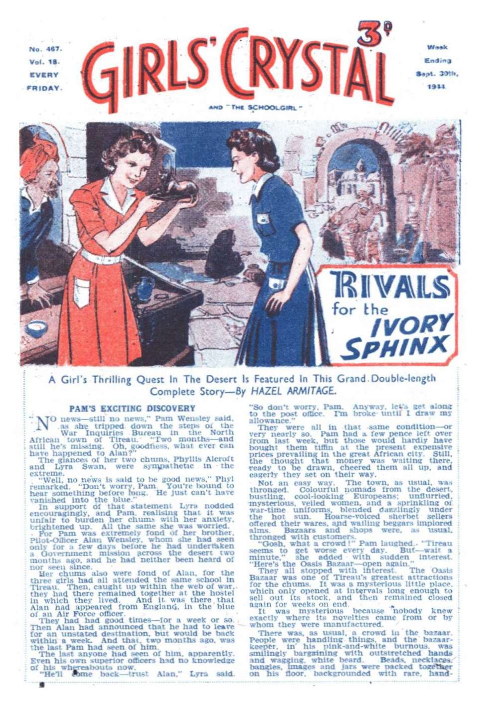 Comic Book Cover For Girls' Crystal 467 - Rivals for the Ivory Sphinx
