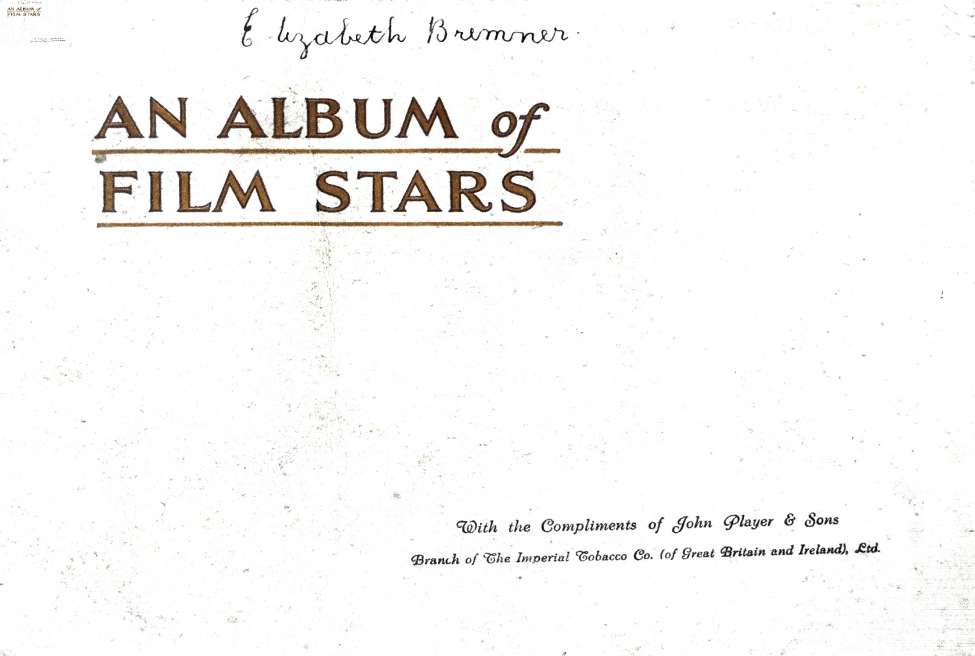 Book Cover For An Album of Film Stars Series 1 1934