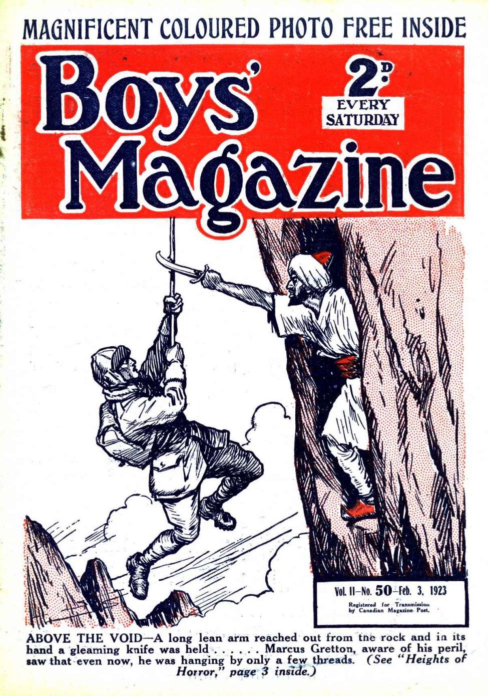 Comic Book Cover For Boys' Magazine 50