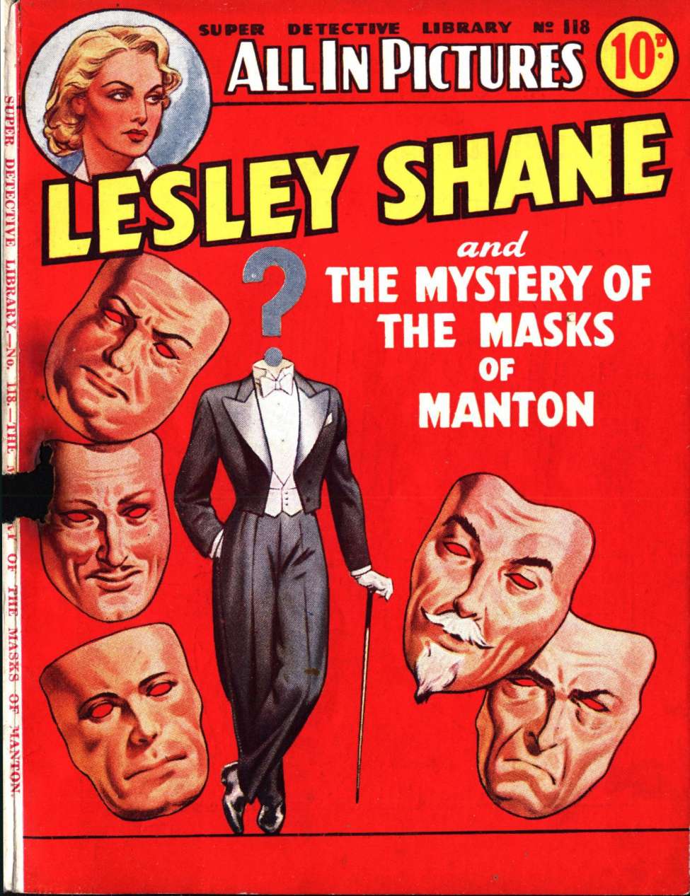 Book Cover For Super Detective Library 118 - The Mystery of the Masks of Manton