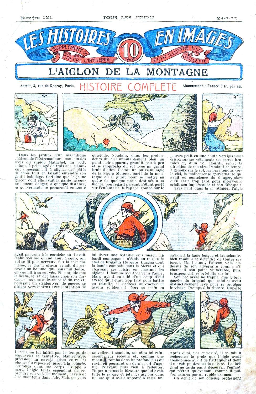 Book Cover For Les Histoires en Images 121 - L`Aiglon de la Montagne