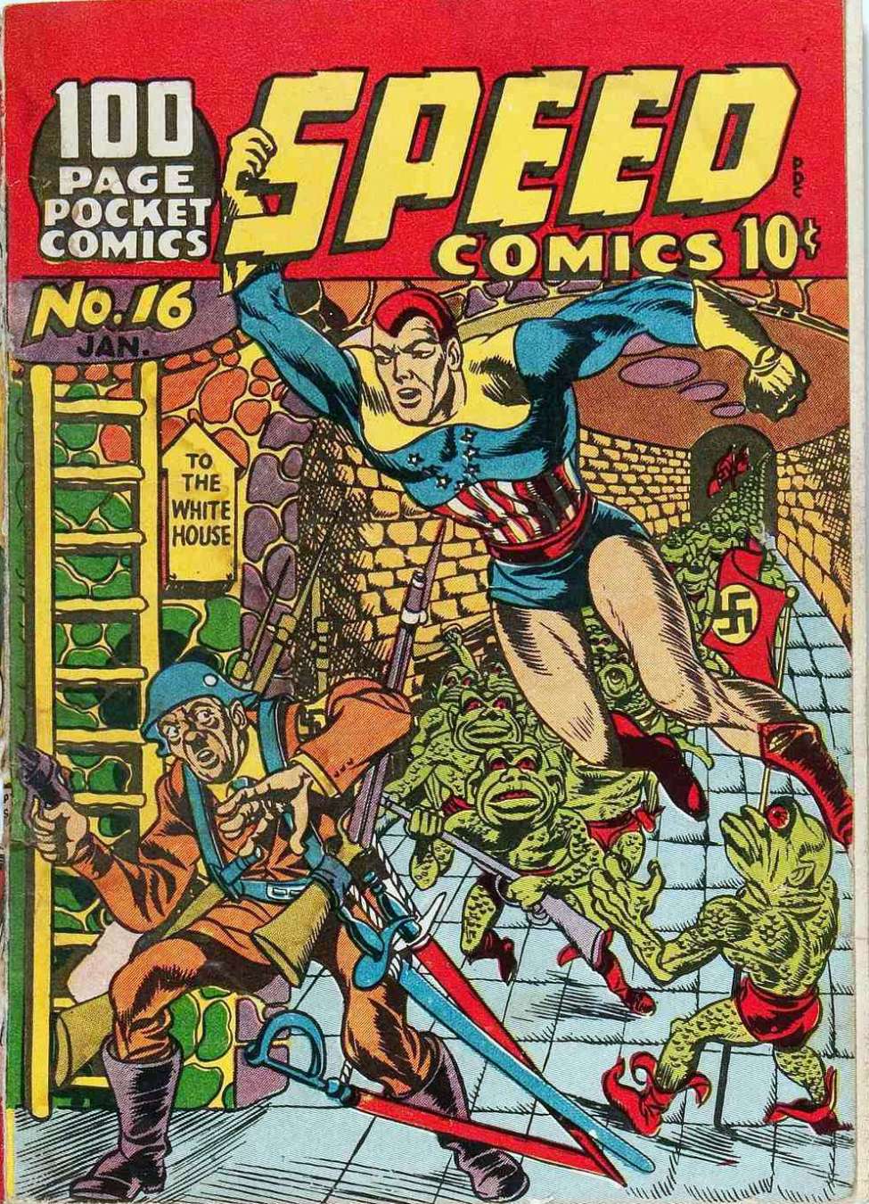 Comic Book Cover For Speed Comics 16 - Version 1