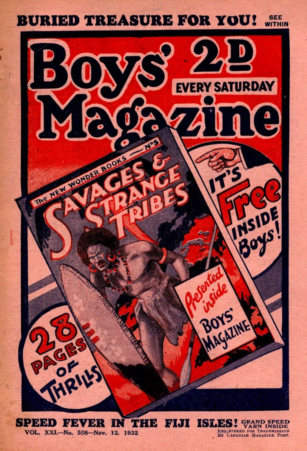 Book Cover For Boys' Magazine 558