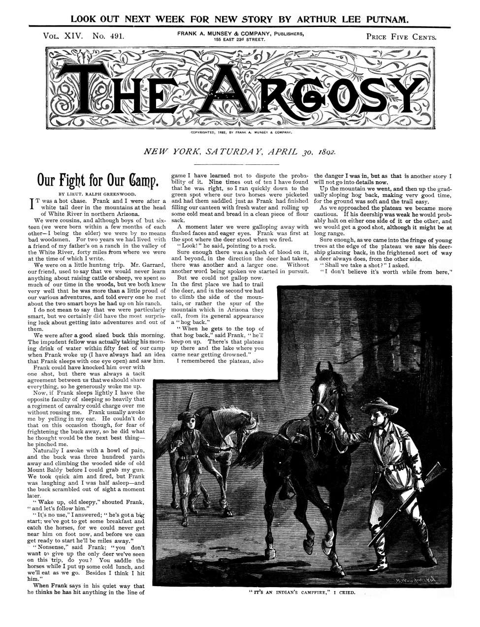 Book Cover For The Argosy v14 491