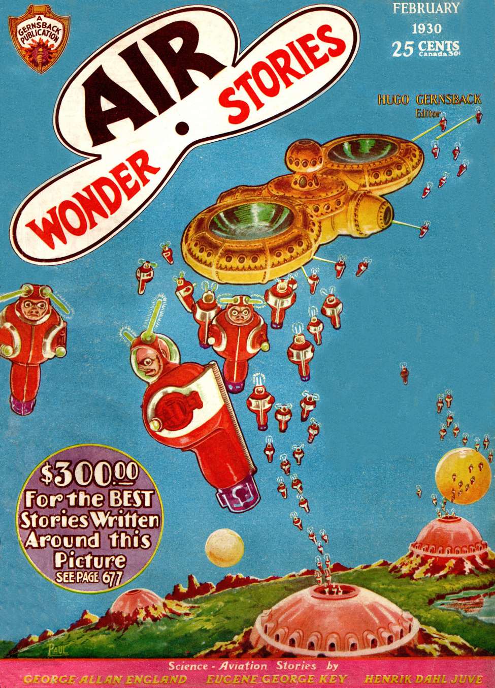 Comic Book Cover For Air Wonder Stories 8 - The Vanishing Fleet - Henrik Dahl Juve