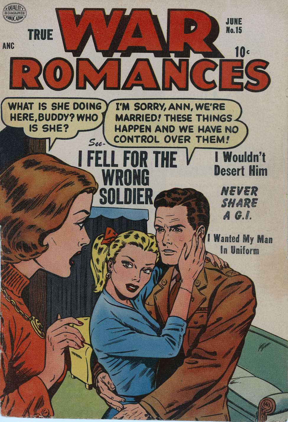 Book Cover For True War Romances 15