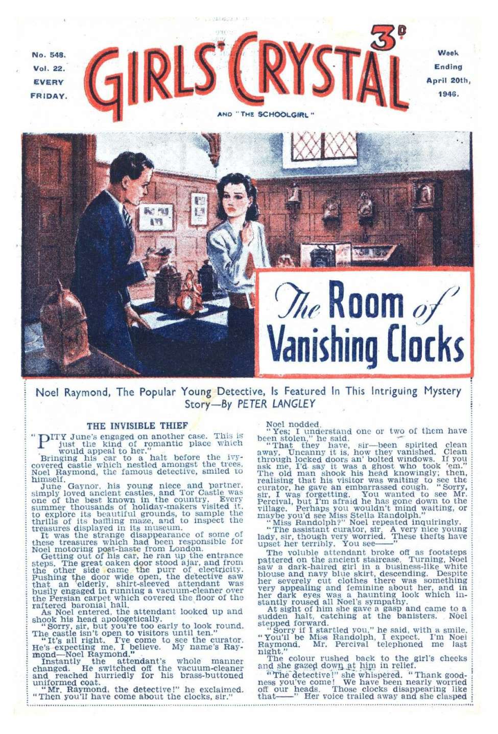 Book Cover For Girls' Crystal 548 - The Room of Vanishing Clocks