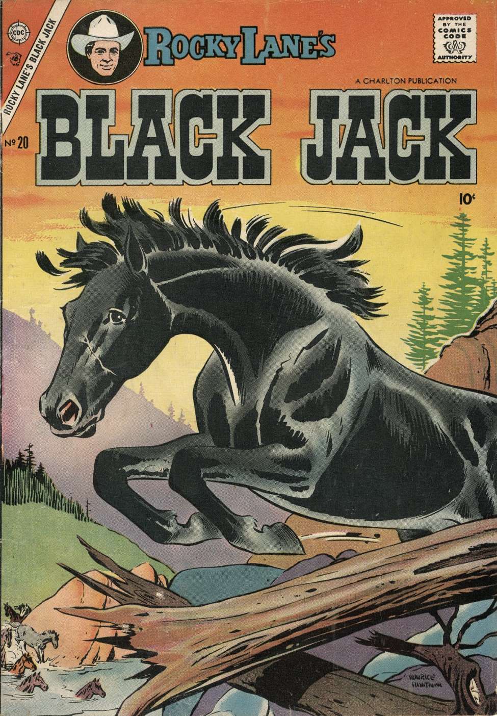Comic Book Cover For Rocky Lane's Black Jack 20