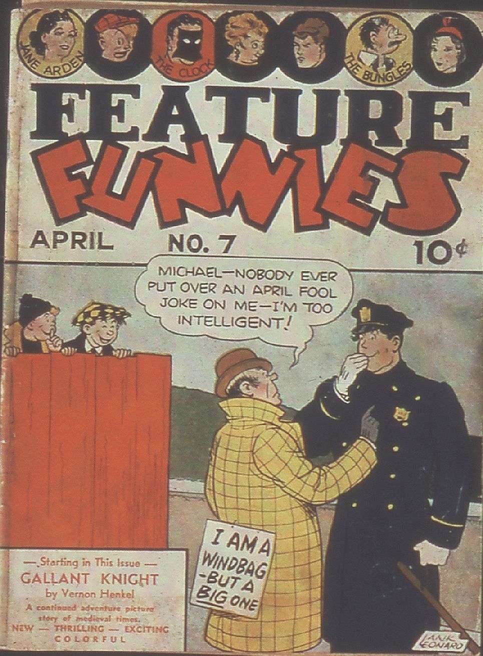 Comic Book Cover For Feature Funnies 7 (fiche)