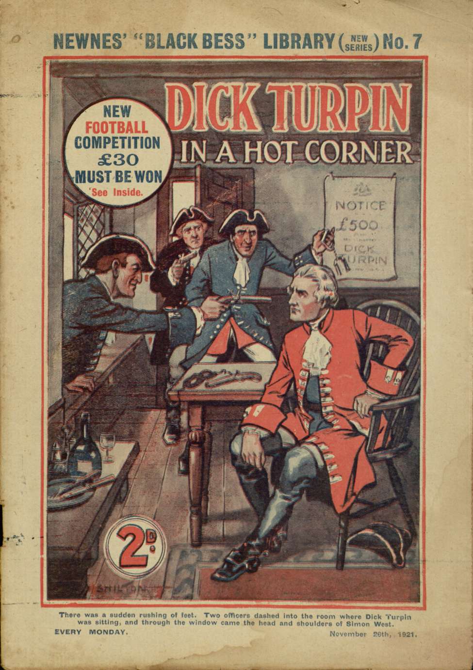 Comic Book Cover For Dick Turpin in a Hot Corner