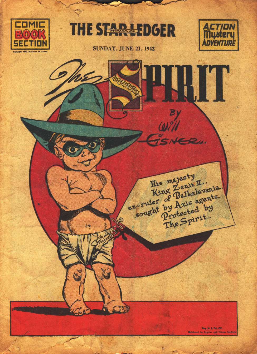 Comic Book Cover For The Spirit (1942-06-21) - Star-Ledger