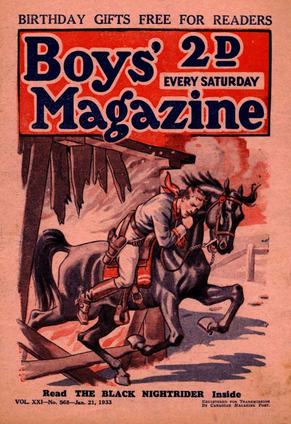 Book Cover For Boys' Magazine 568