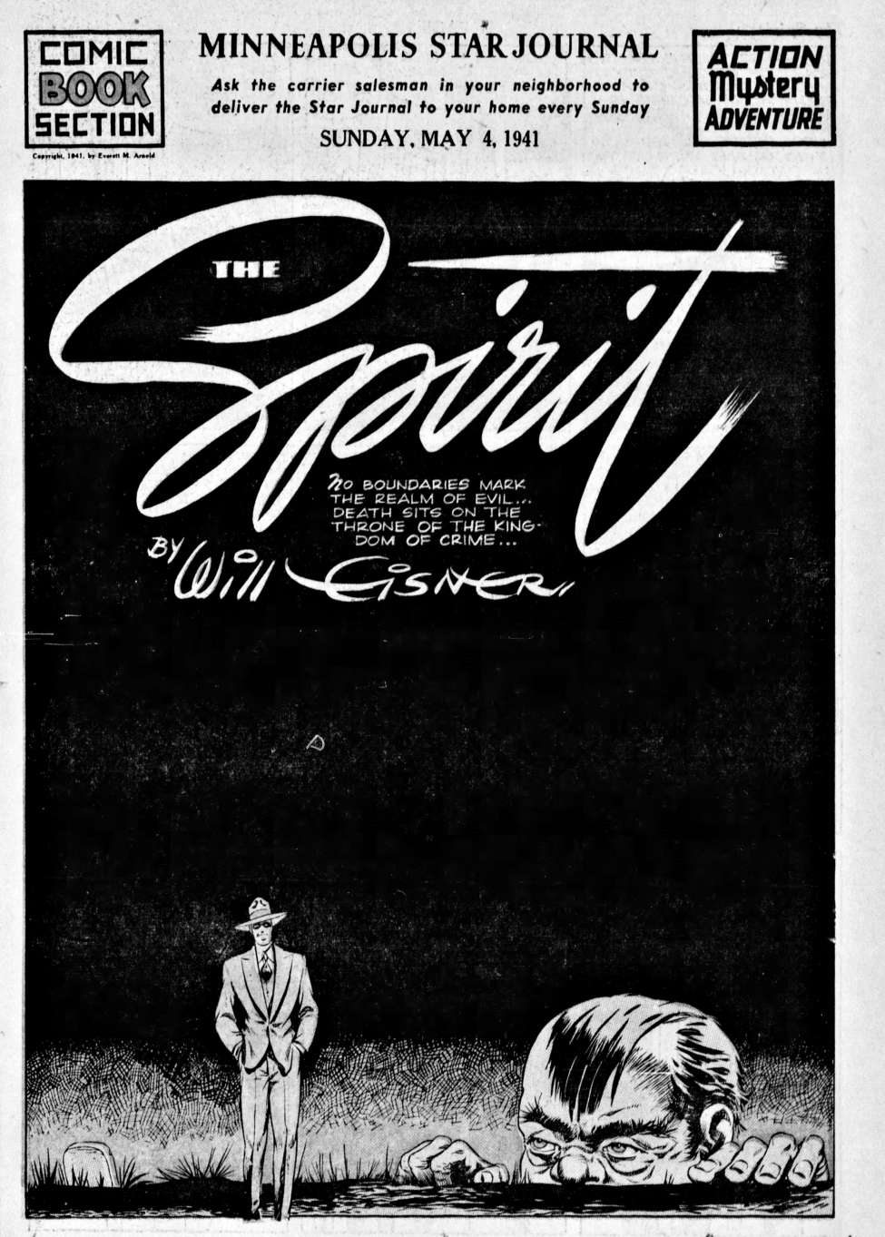 Book Cover For The Spirit (1941-05-04) - Minneapolis Star Journal (b/w)
