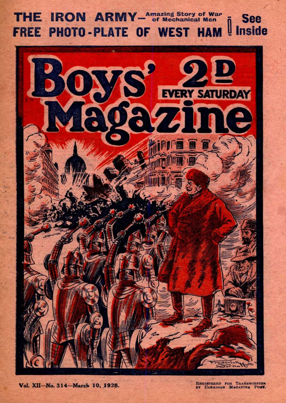 Book Cover For Boys' Magazine 314