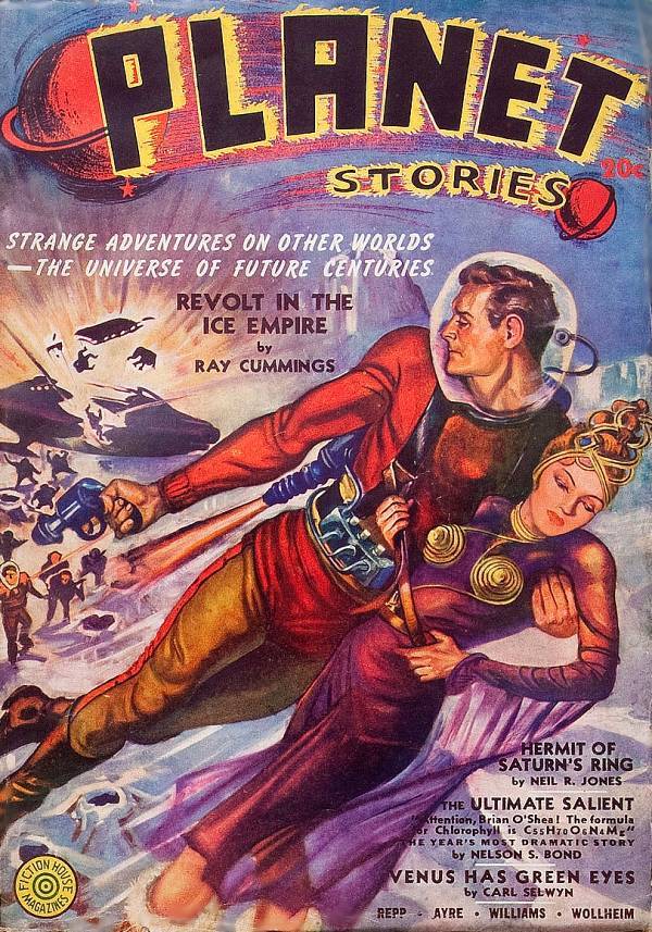 Comic Book Cover For Planet Stories v1 4 - Revolt in the Ice Empire - Ray Cummings