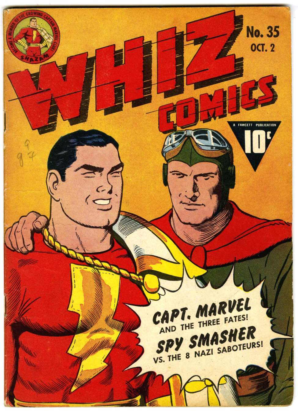 Comic Book Cover For Whiz Comics 35