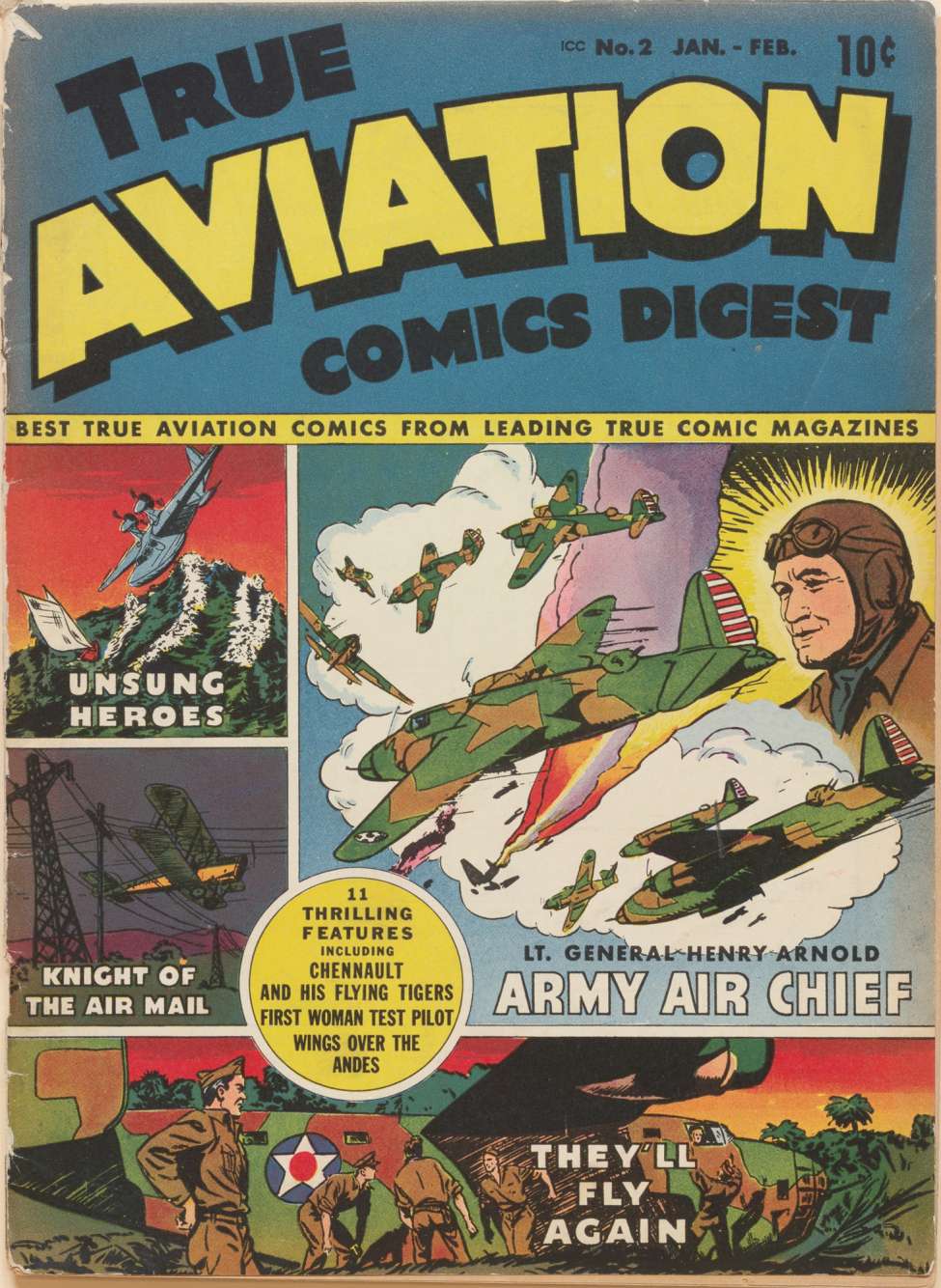 Comic Book Cover For True Aviation Comics Digest 2
