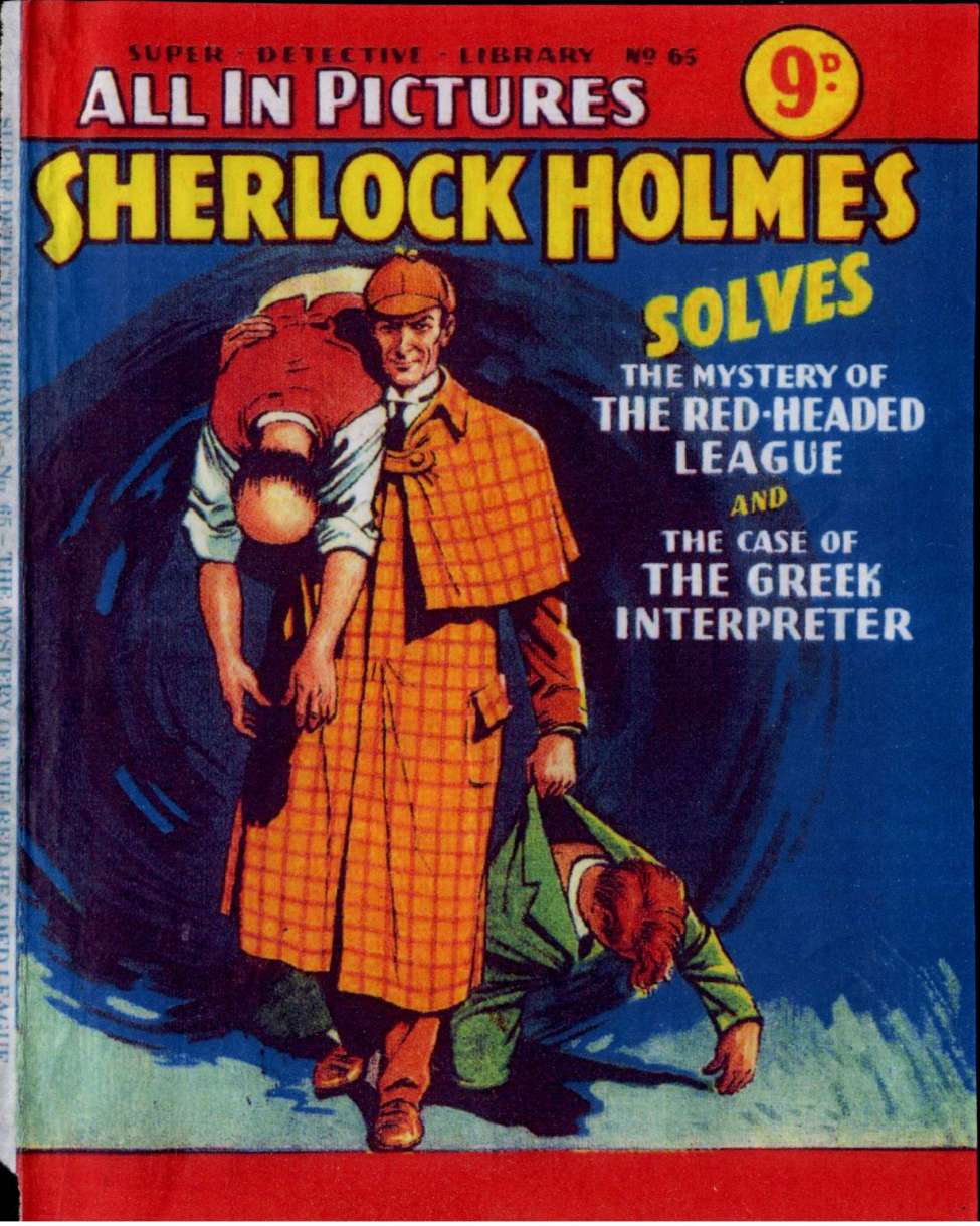 Comic Book Cover For Super Detective Library 65 - Sherlock Holmes Solves