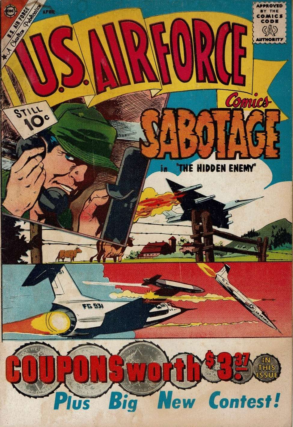 Comic Book Cover For U.S. Air Force Comics 15 - Version 1