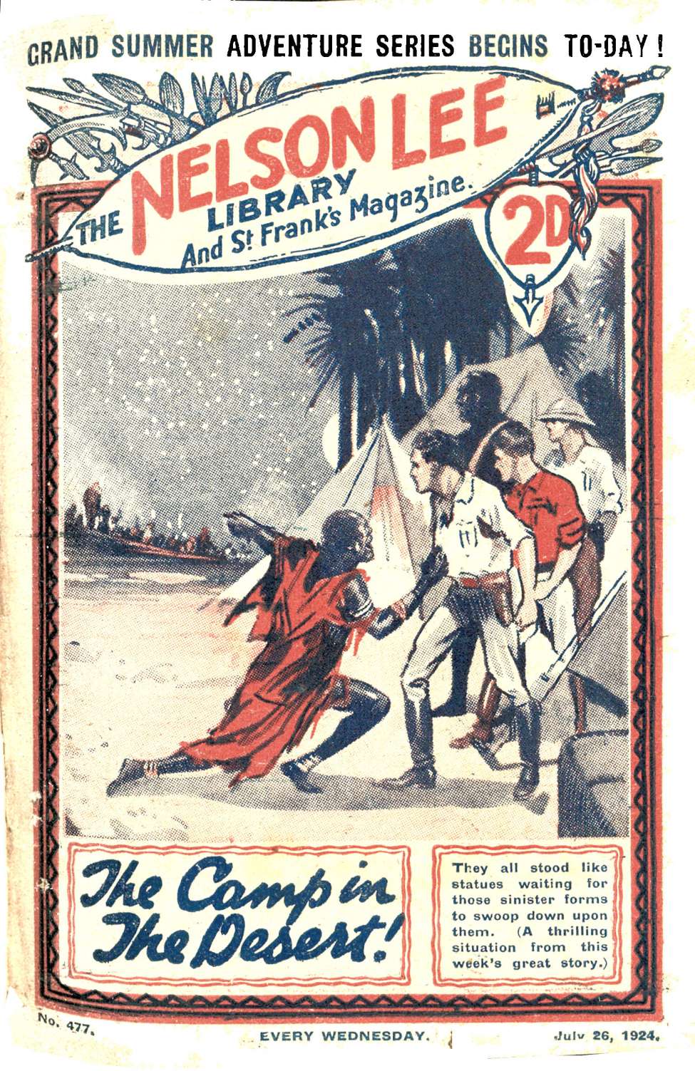 Book Cover For Nelson Lee Library s1 477 - The Camp in the Desert